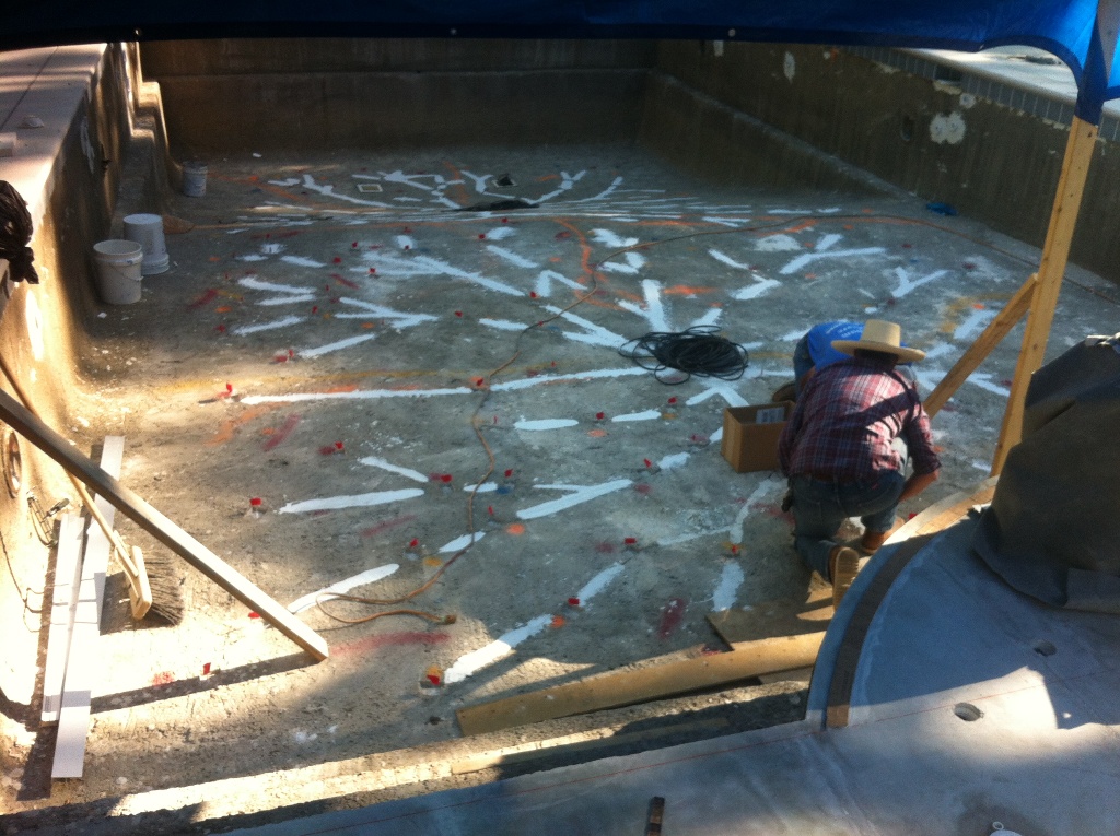 How to make a star floor(Fiber Optics) in an in ground swimming pool